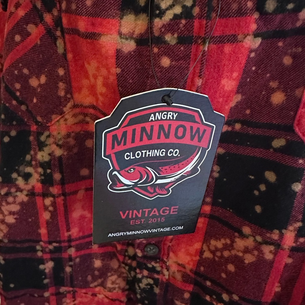 Plaid Graphic Women's Top - Red - Picture 3 of 6